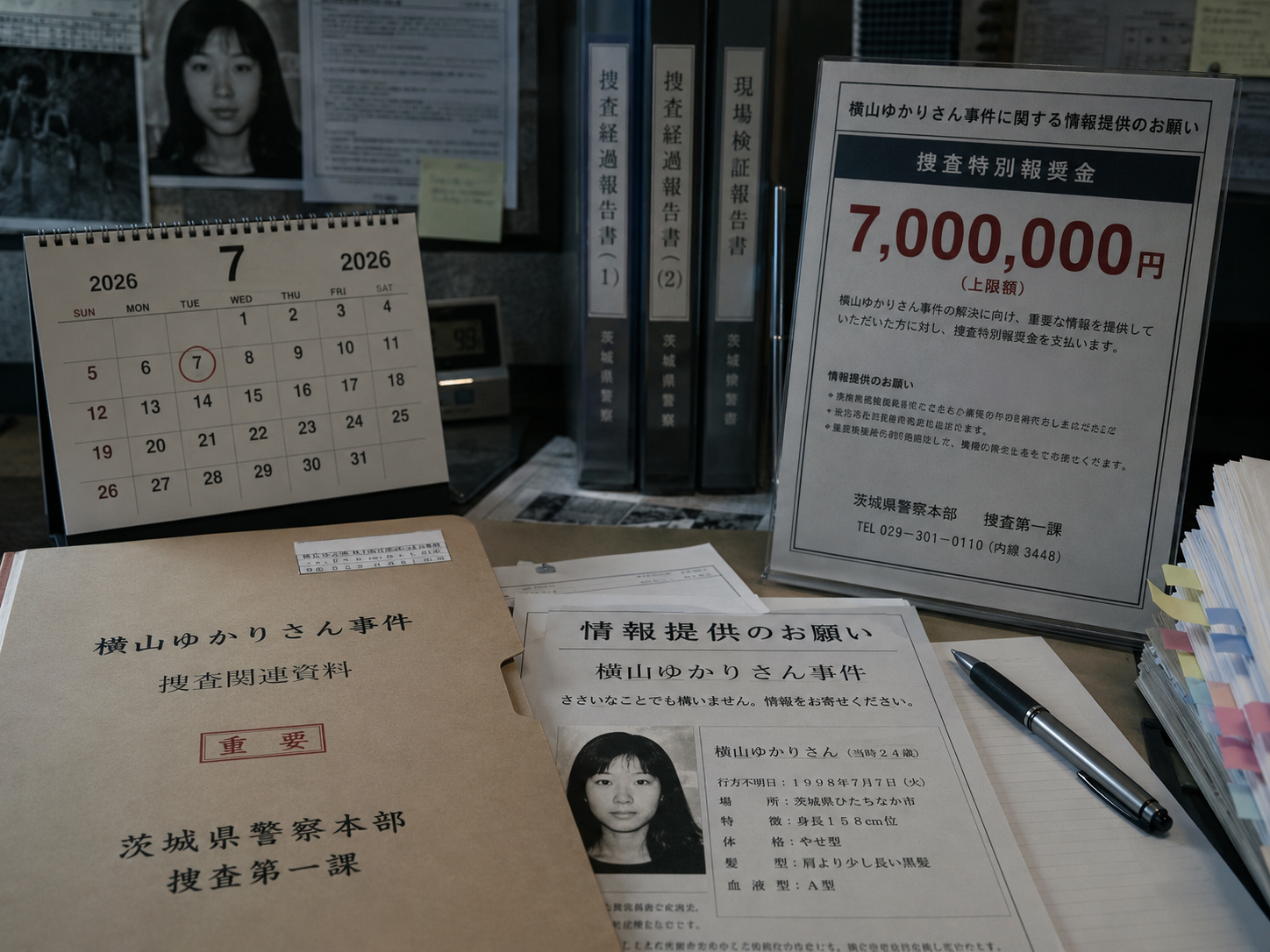横山ゆかりちゃん事件の懸賞金700万円を表すイメージ画像